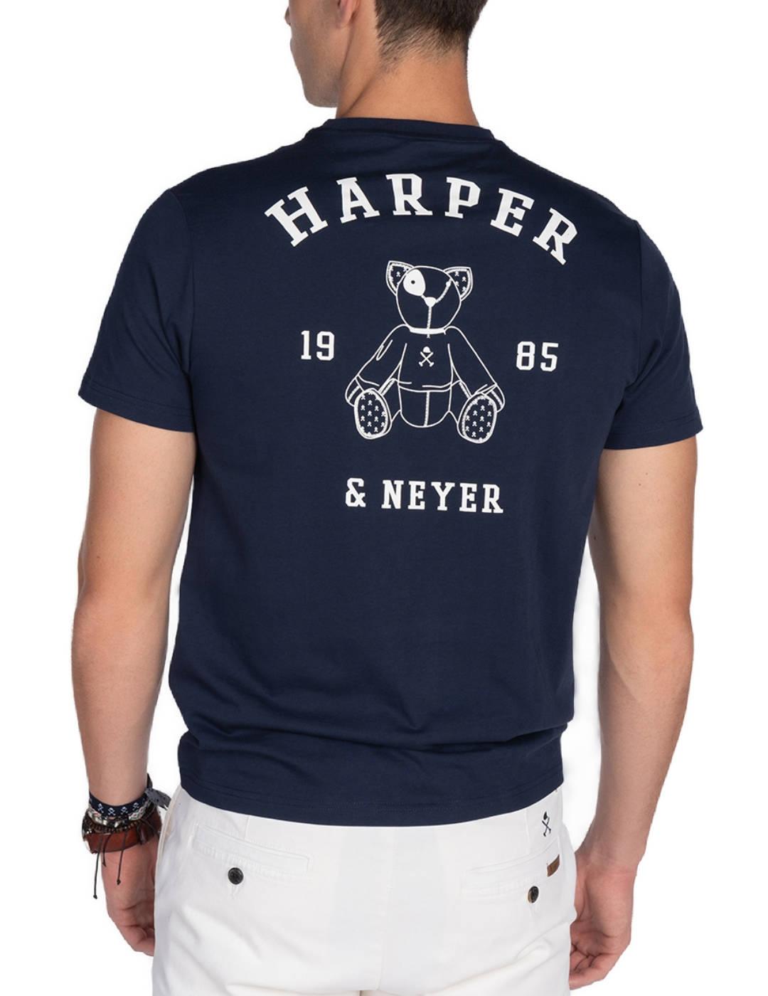 Camiseta Harper&Neyer Arthur azul manga corta de hombre