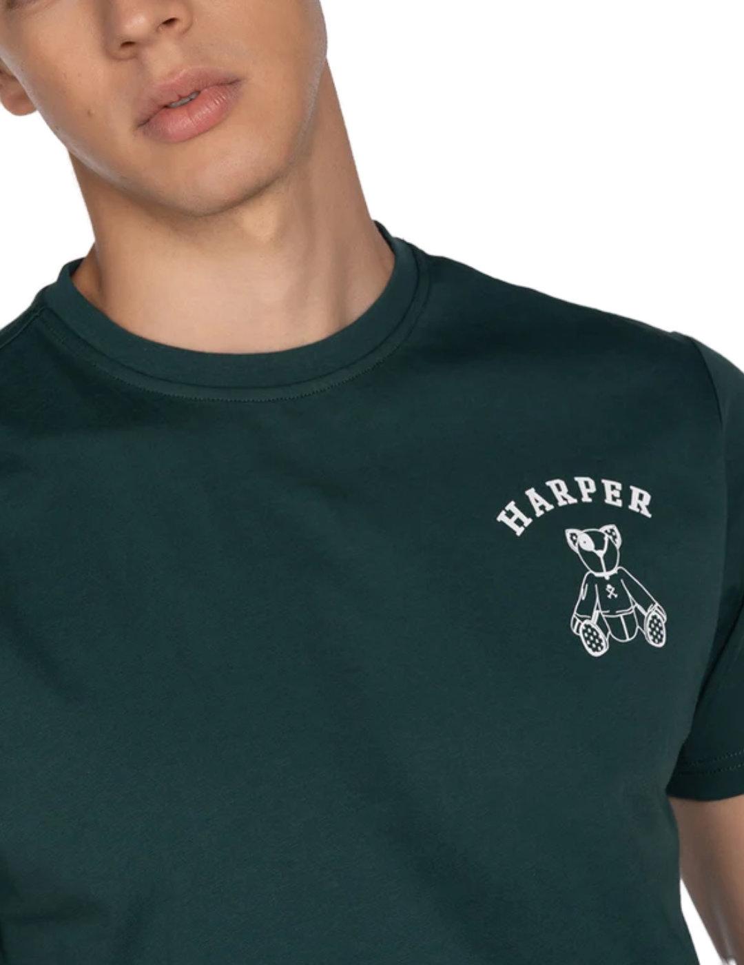 Camiseta Harper&Neyer Arthur verde manga corta para hombre