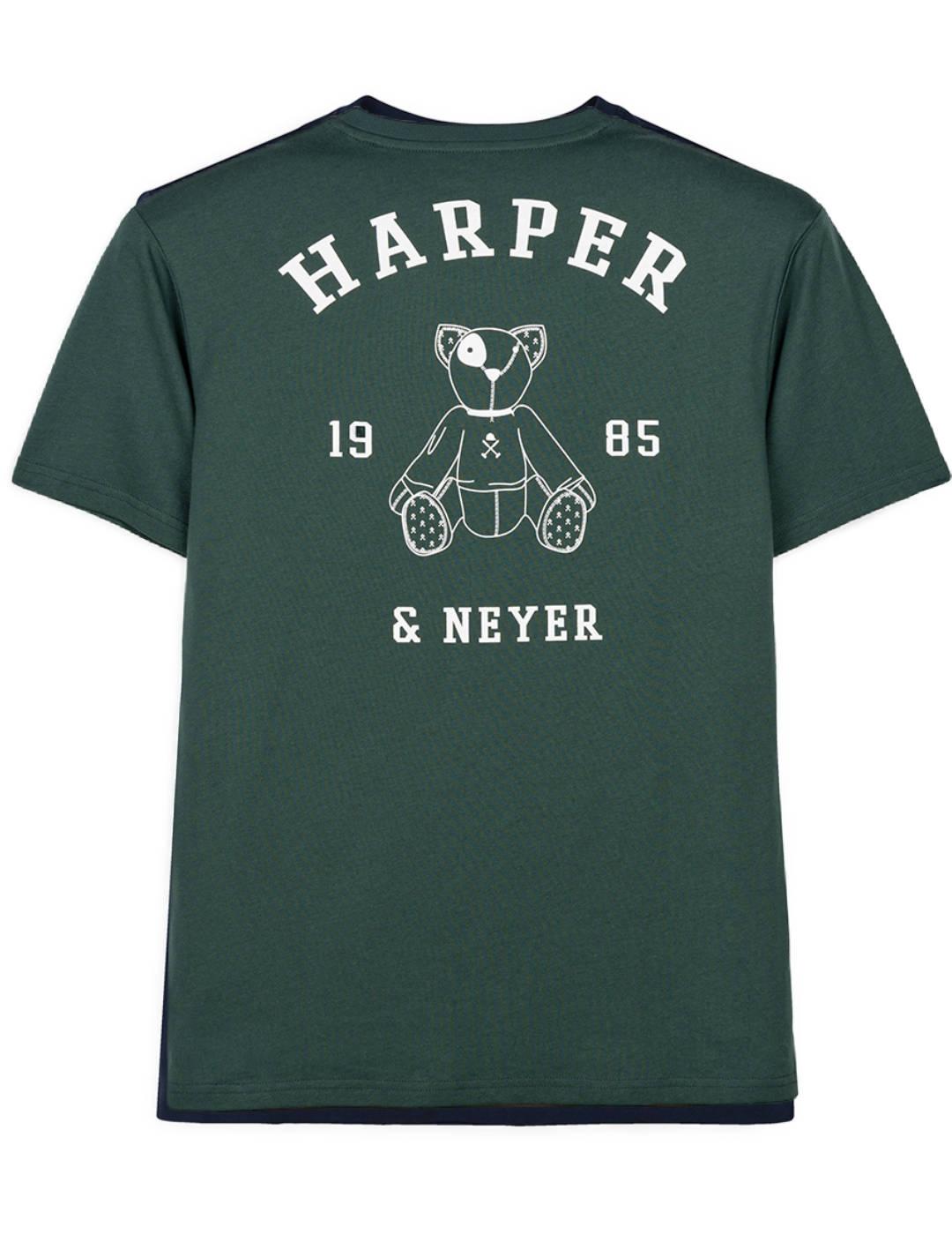 Camiseta Harper&Neyer Arthur verde manga corta para hombre