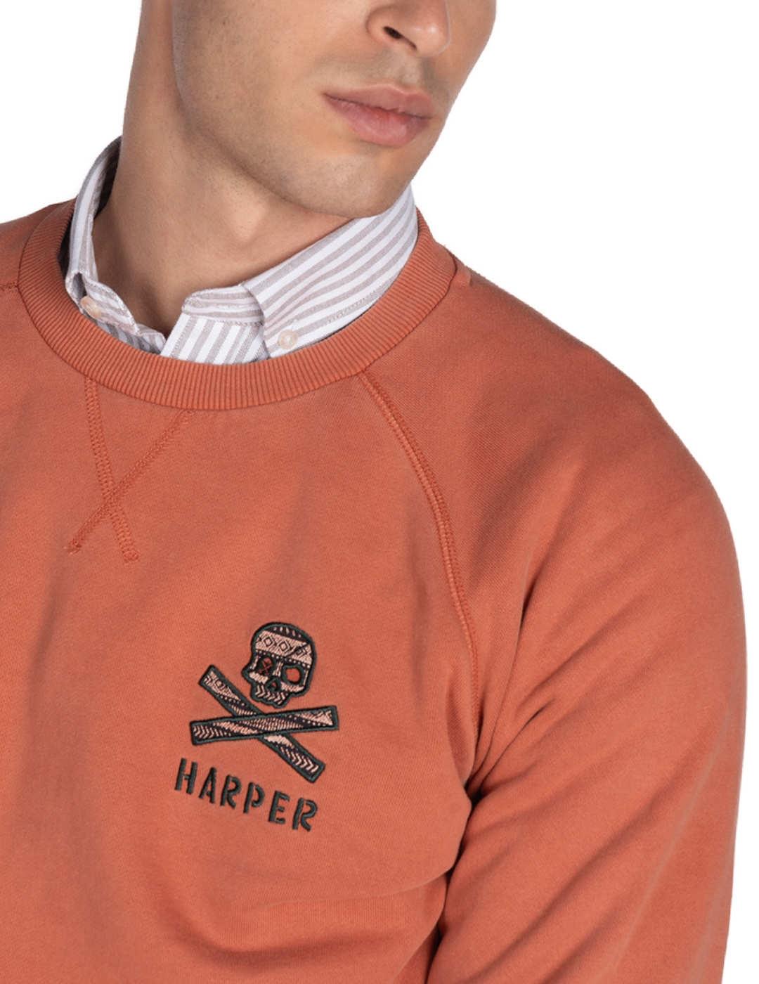 Sudadera Harper&Neyer Hurricane teja sin capucha de hombre