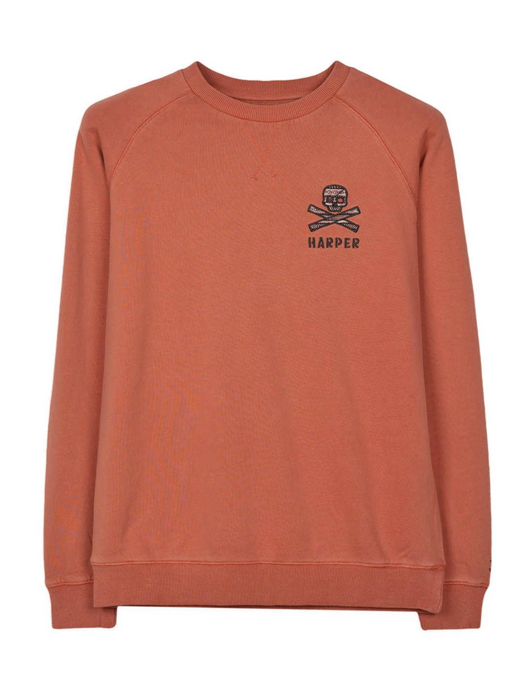 Sudadera Harper&Neyer Hurricane teja sin capucha de hombre