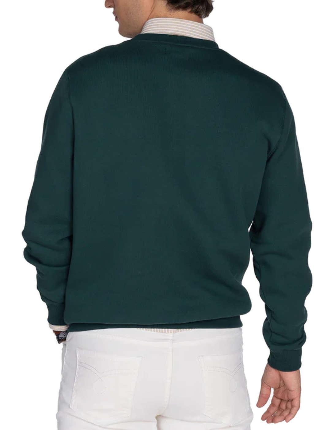 Sudadera Harper&Neyer Harvard verde sin capucha para hombre