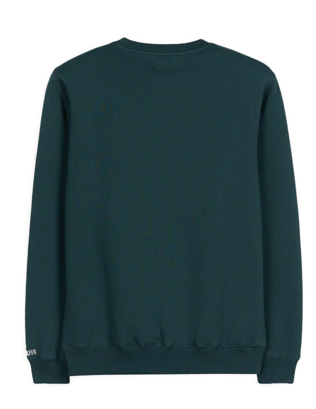 Sudadera Harper&Neyer Harvard verde sin capucha para hombre