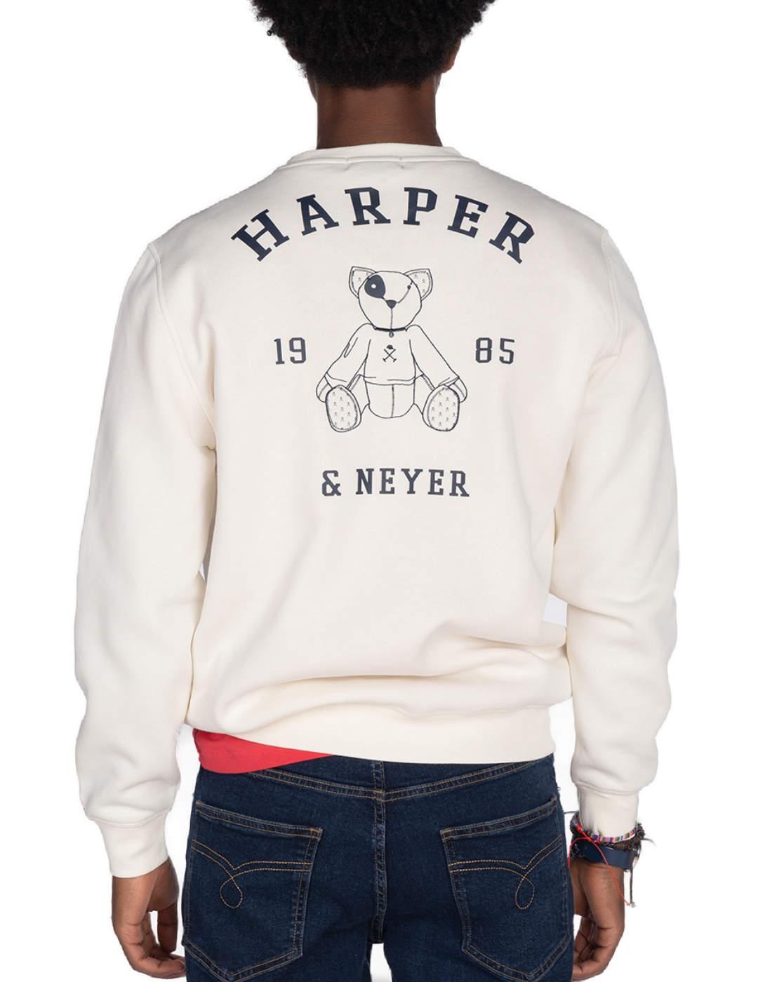 Sudadera Harper&Neyer Arthur crudo sin capucha para hombre