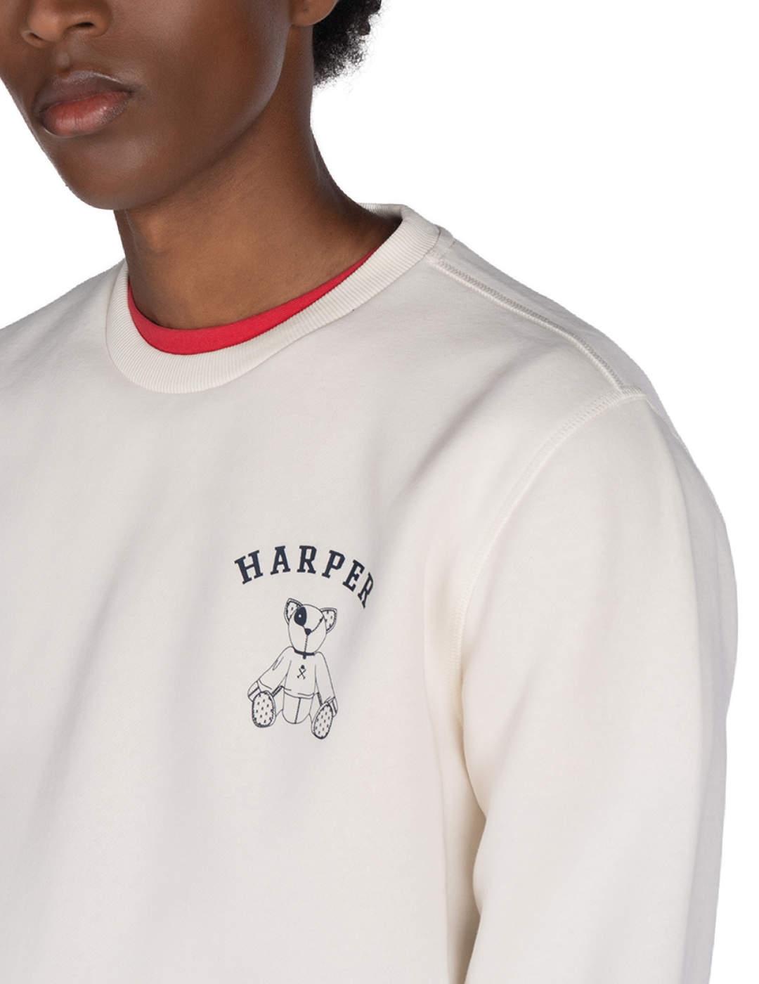 Sudadera Harper&Neyer Arthur crudo sin capucha para hombre