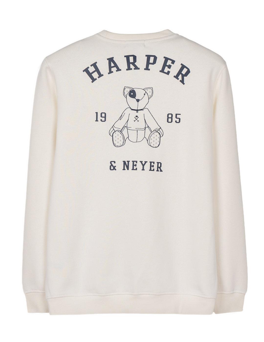 Sudadera Harper&Neyer Arthur crudo sin capucha para hombre