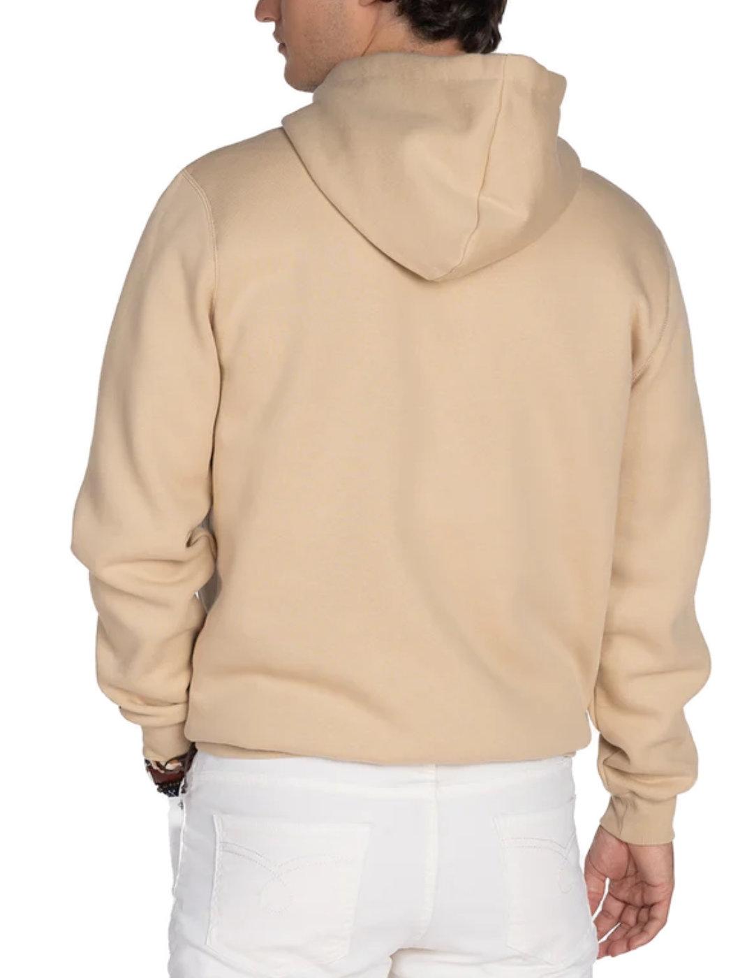 Sudadera Harper Retro con capucha camel logotipo para hombre