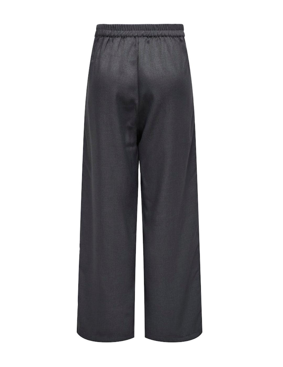 Pantalón de tela Only Lulu gris oscuro regular para mujer