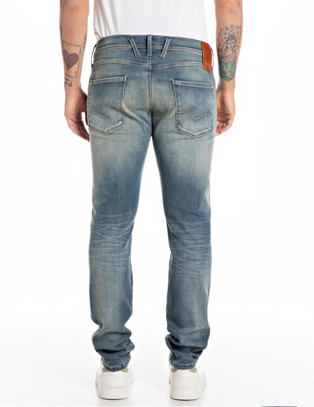 Pantalón vaquero Replay Hyperplex Ambass marino para hombre