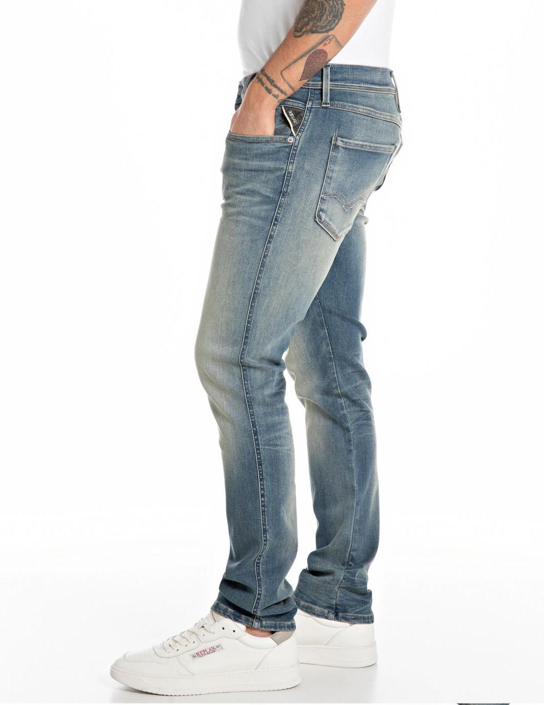 Pantalón vaquero Replay Hyperplex Ambass marino para hombre