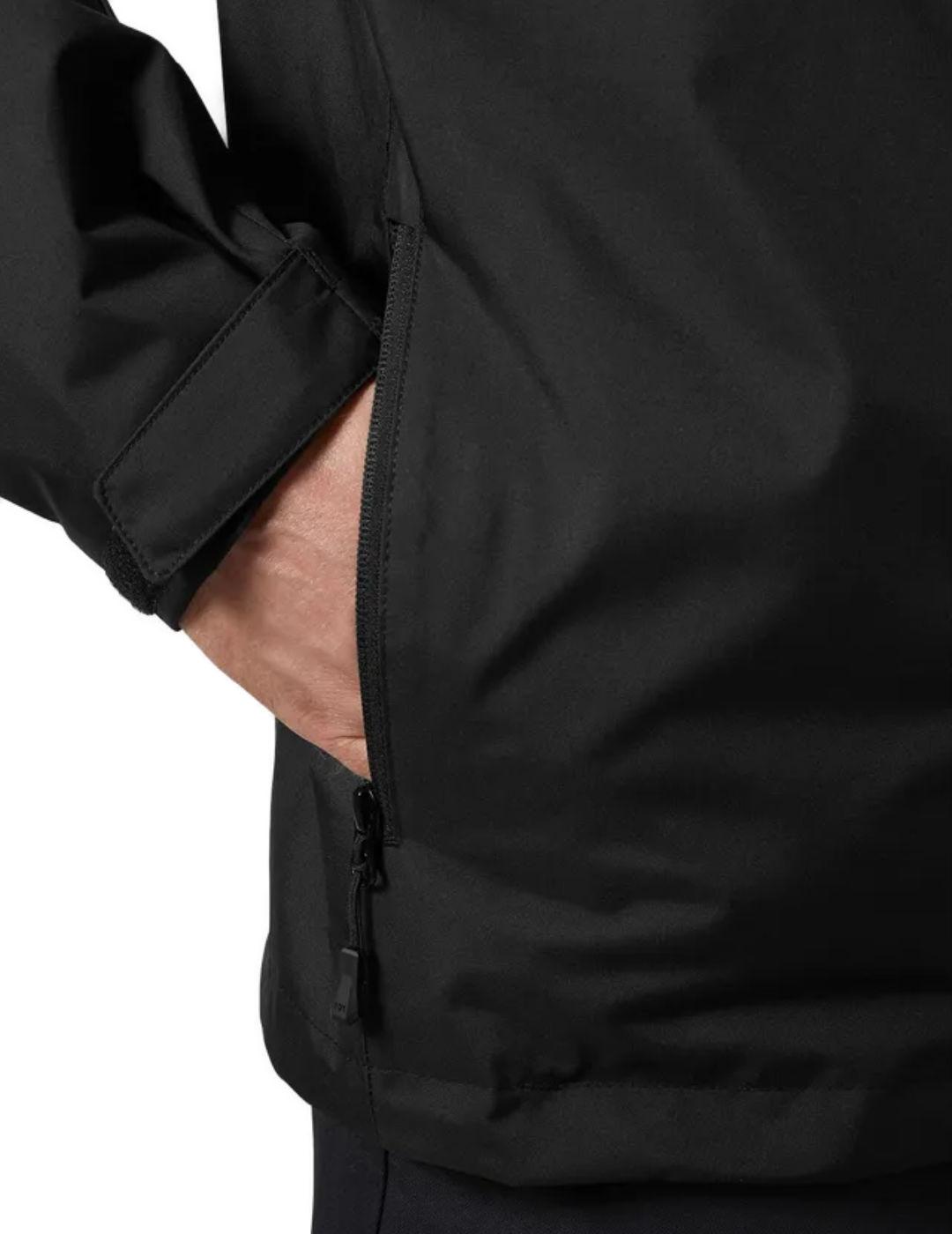 Chaqueta Helly Hansen Midlayer negra capucha para hombre