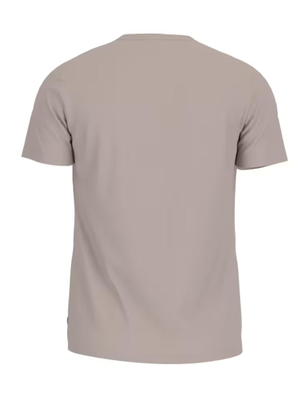 Camiseta Guess Clud marrón manga corta logotipo para hombre