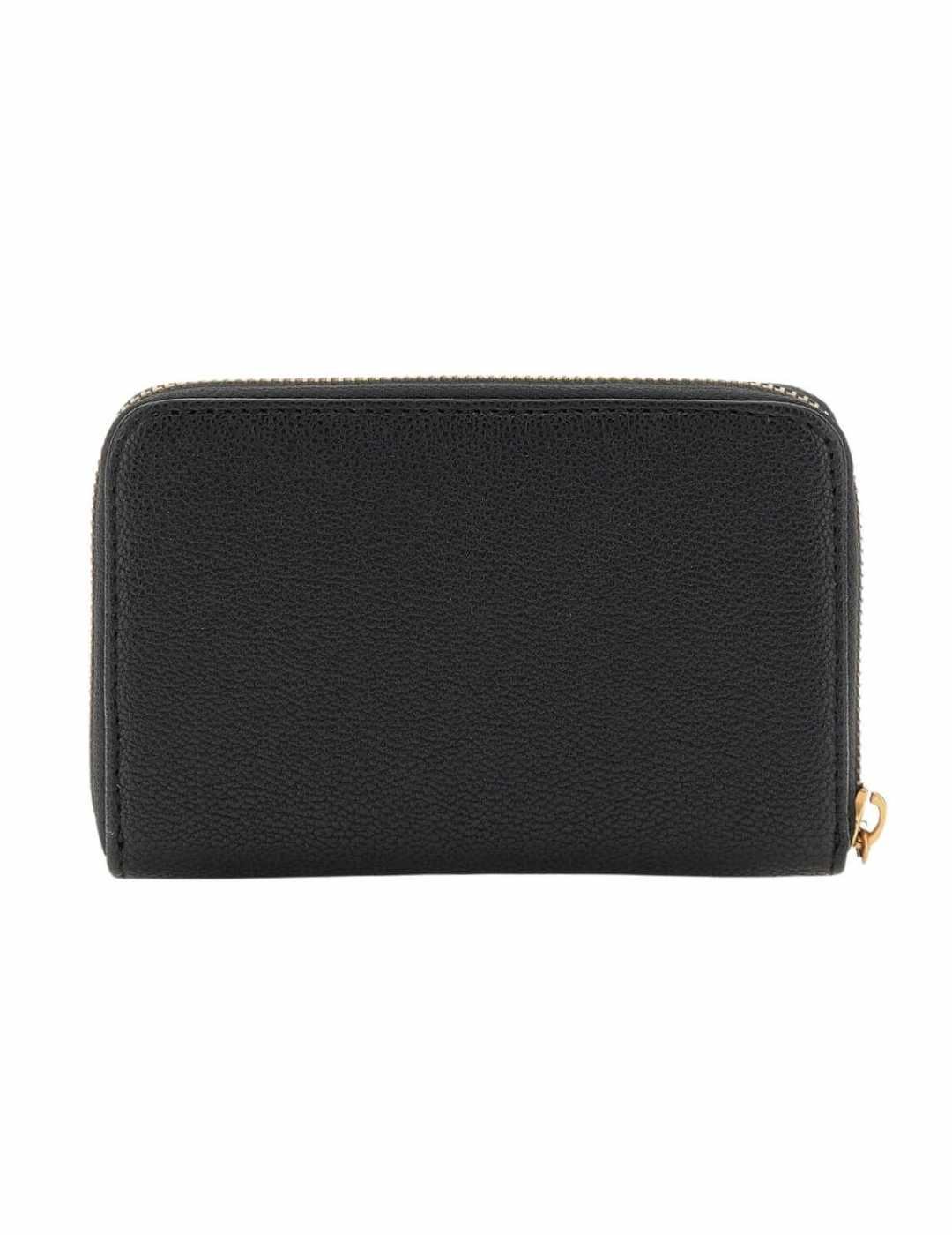 Cartera Guess Malva negro hebilla dorada para mujer