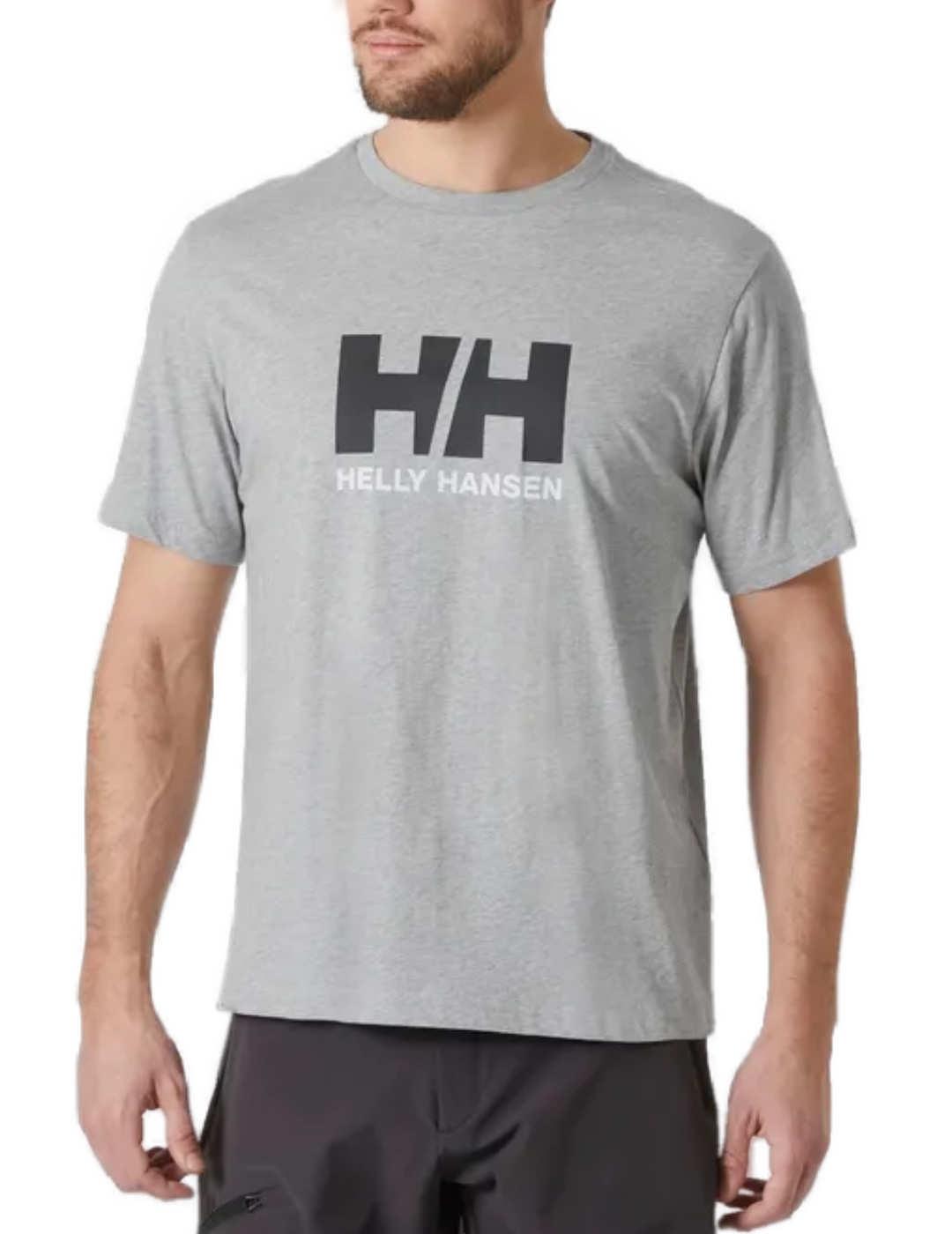 Camiseta Helly Hansen gris claro manga corta para hombre