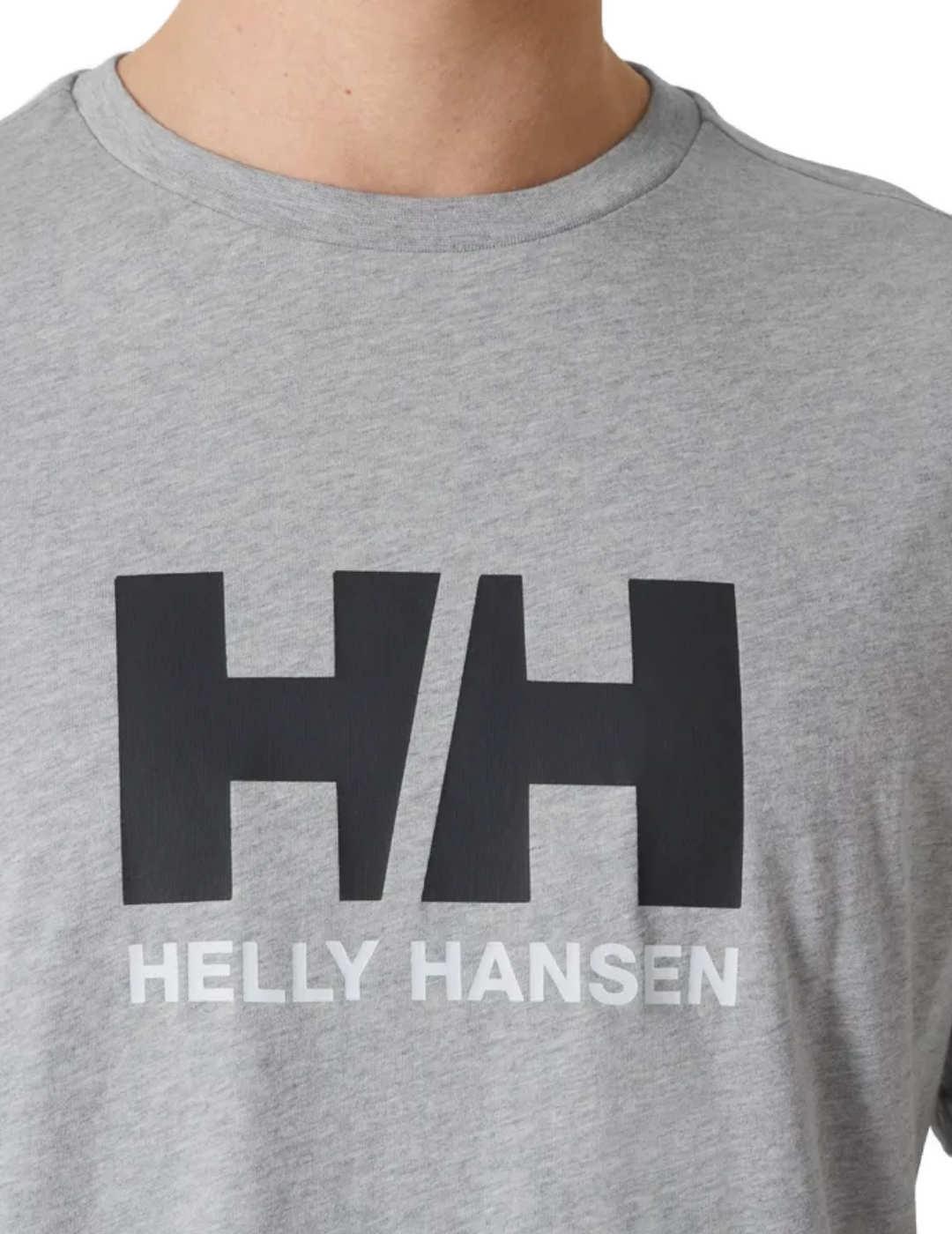 Camiseta Helly Hansen gris claro manga corta para hombre