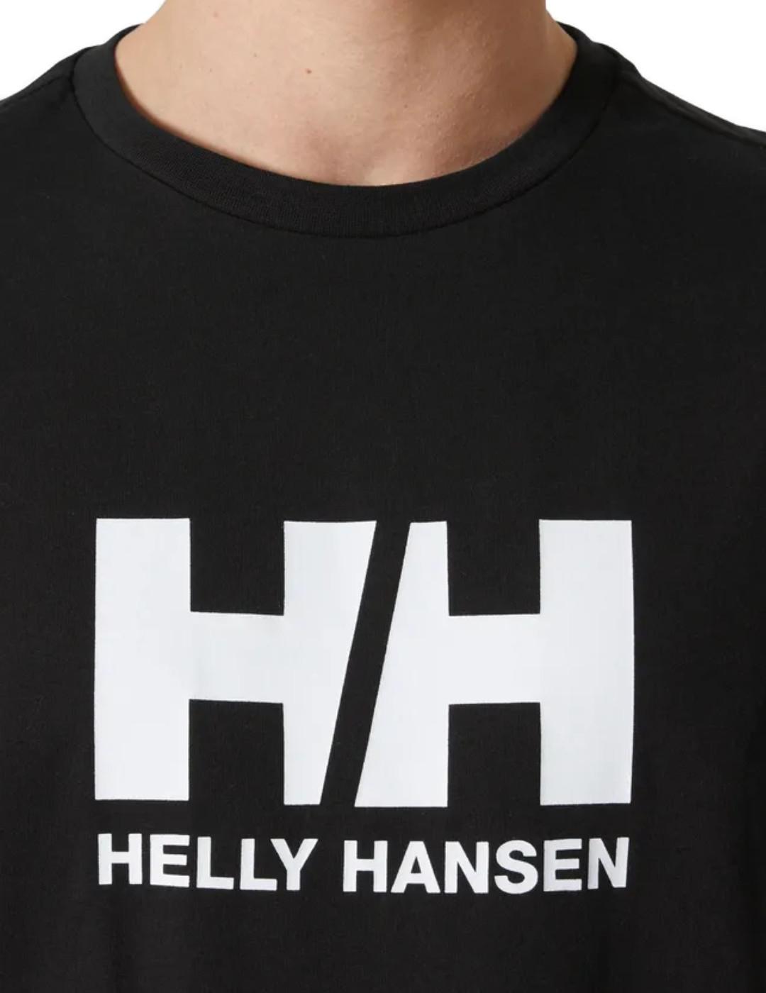 Camiseta Helly Hansen negra manga corta para hombre