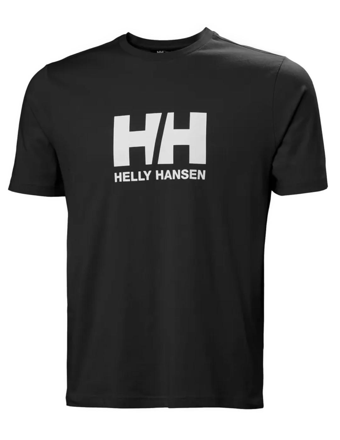 Camiseta Helly Hansen negra manga corta para hombre