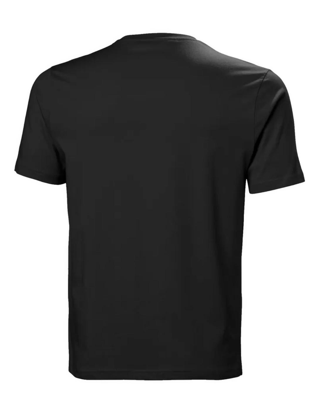 Camiseta Helly Hansen negra manga corta para hombre