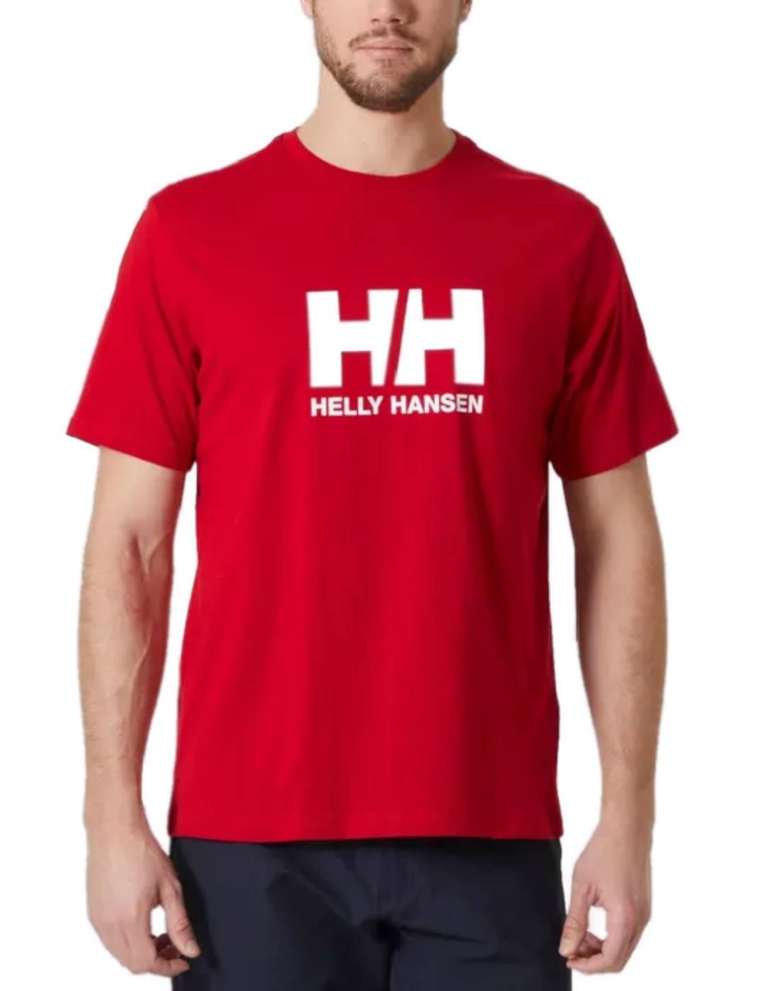 Camiseta Helly Hansen roja manga corta para hombre