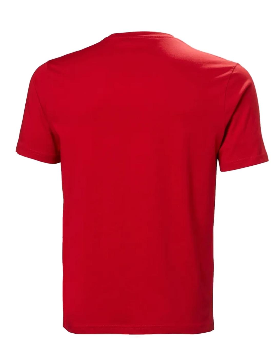 Camiseta Helly Hansen roja manga corta para hombre