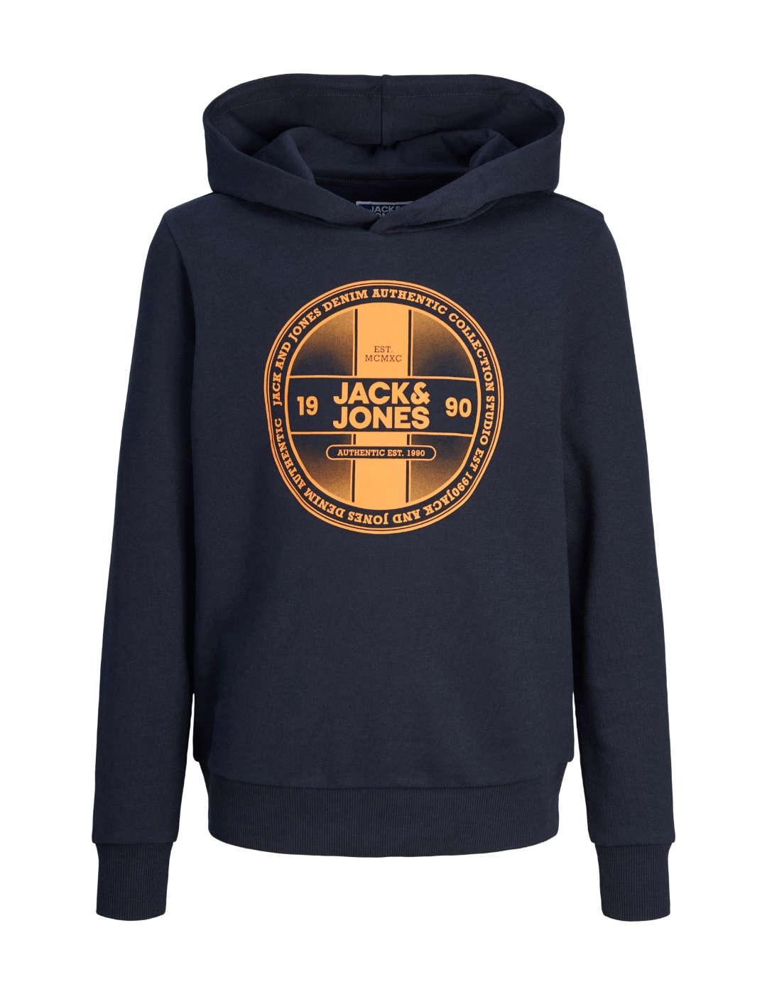 Sudadera Jack&Jones Junior Rio marino con capucha para niño