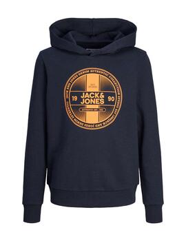 Sudadera Jack&Jones Junior Rio marino con capucha para niño