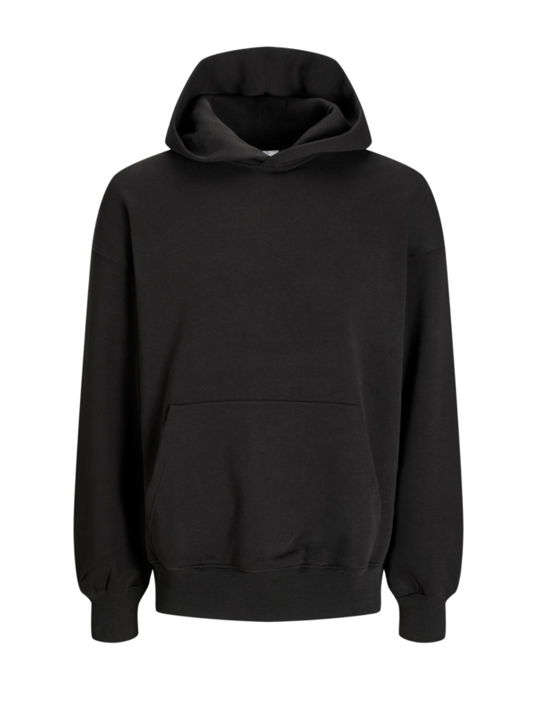 Sudadera Jack&Jones Urban negro con capucha para hombre