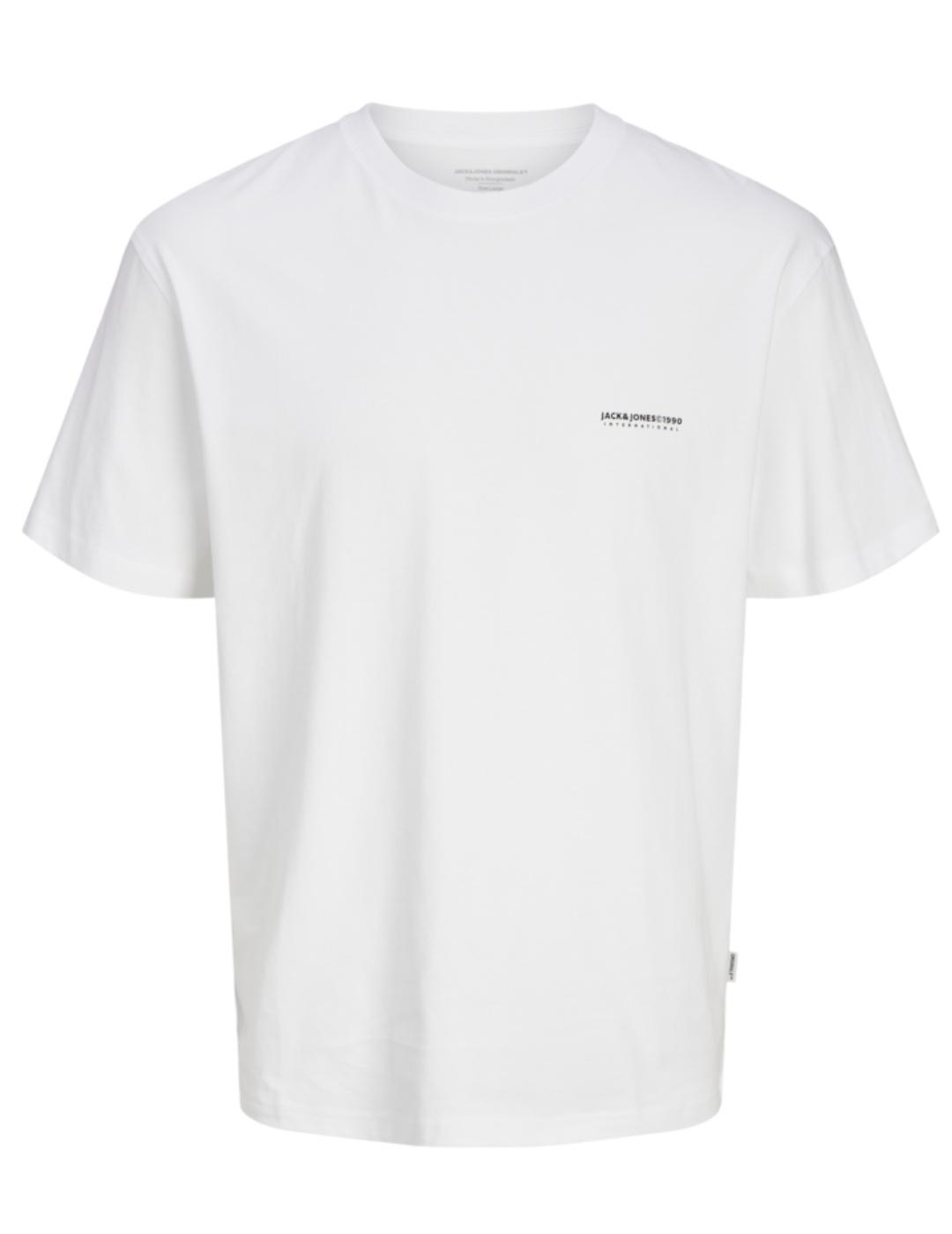 Camiseta Jack&Jones Portland blanca manga corta para hombre