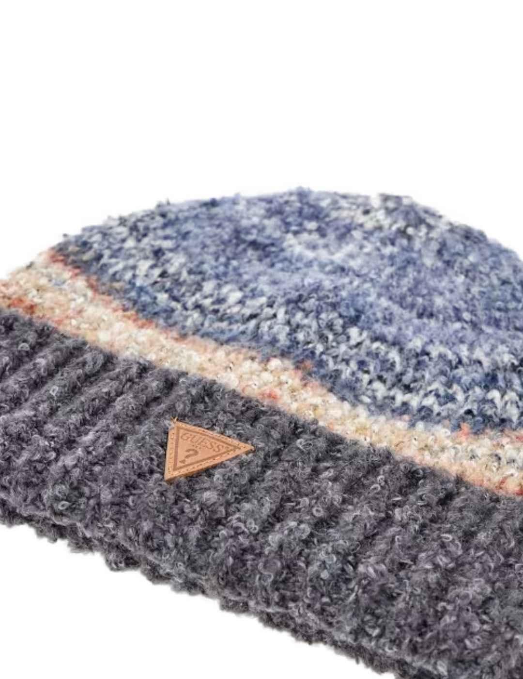 Gorro Guess Space multicolor tonos tierra de punto hombre