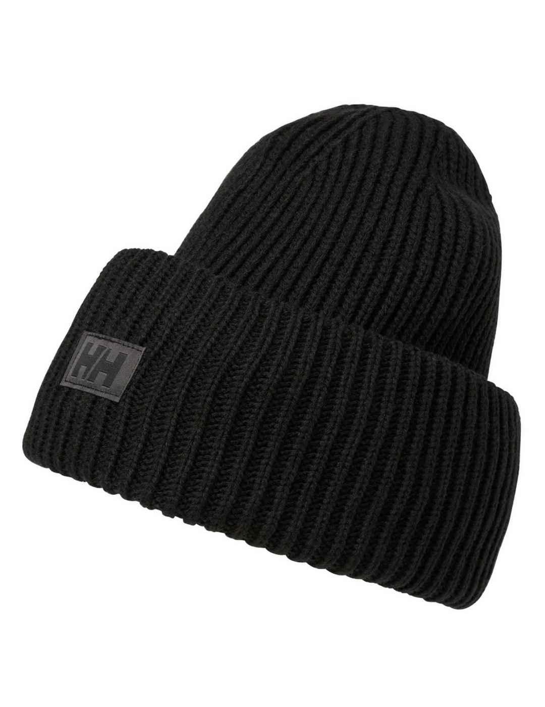 Gorro Helly Hansen Beanie negro de punto trenzado unisex