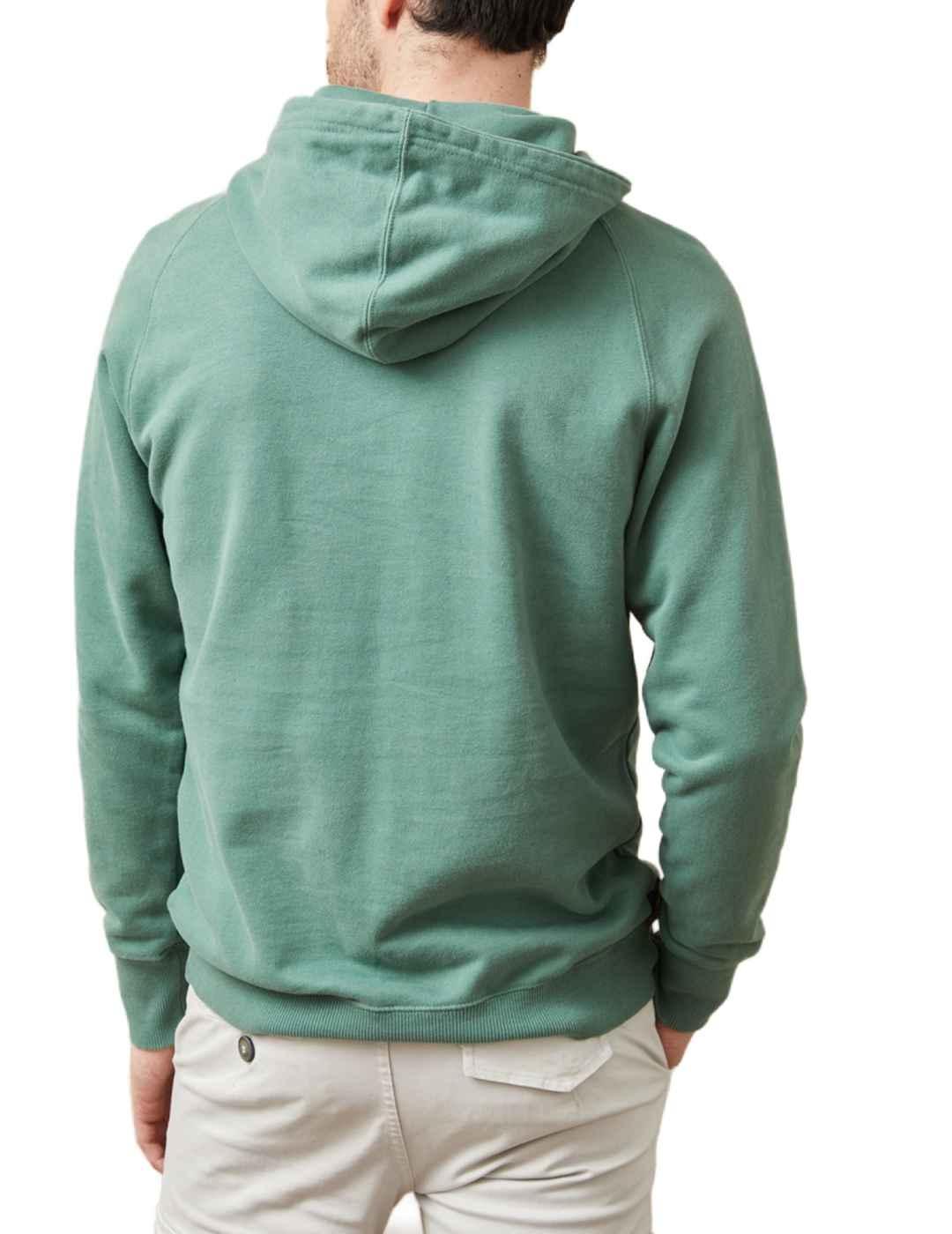 Sudadera Altonadock verde agua con capucha para hombre