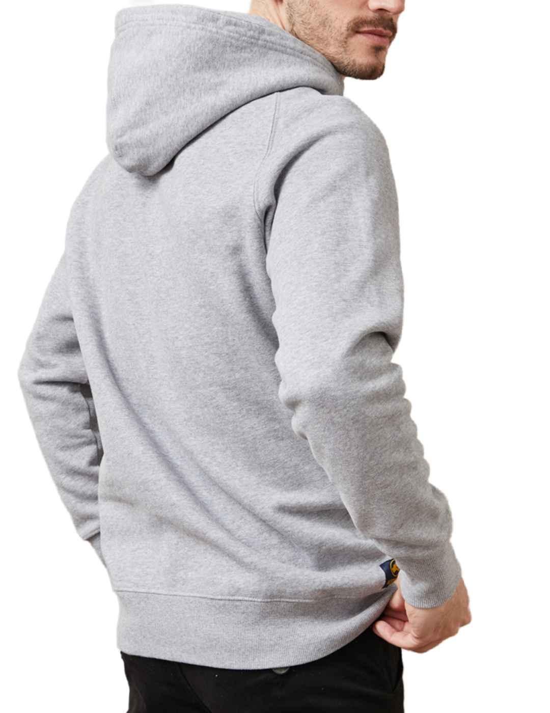 Sudadera Altonadock gris con capucha regular fit para hombre