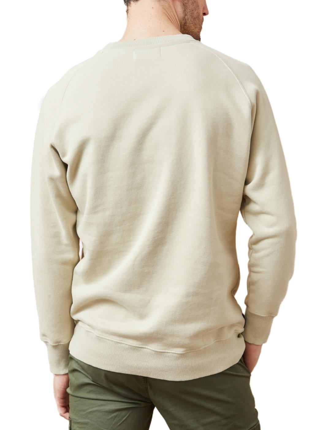 Sudadera Altonadock beige sin capucha pescador para hombre