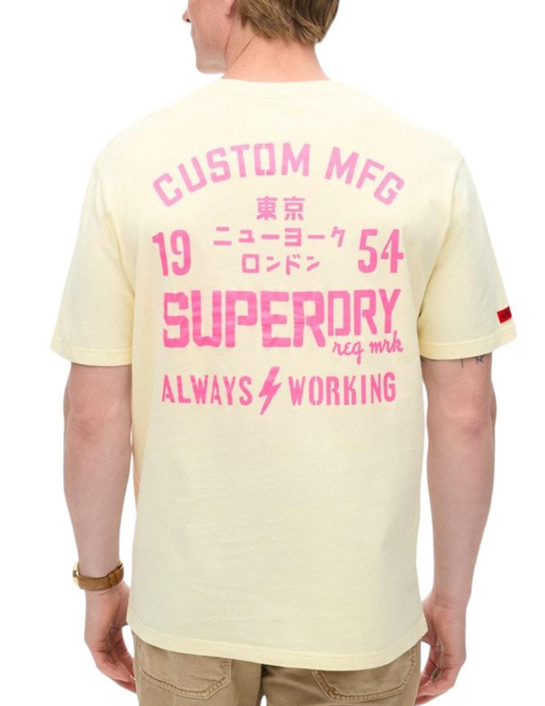 Camiseta Superdry Lo-si amarillo manga corta para hombre