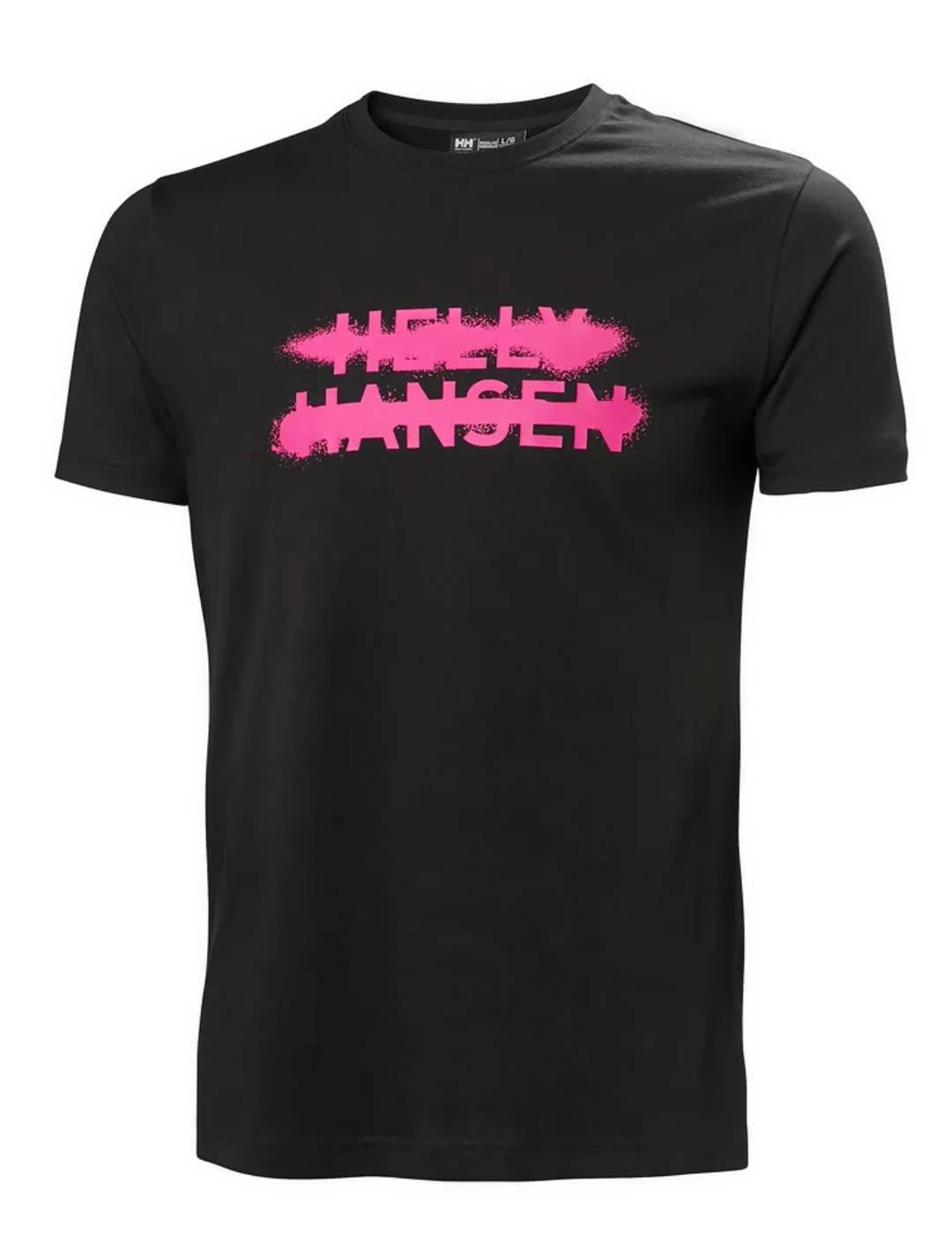 Camiseta Helly Hansen Graphic negra manga corta para hombre