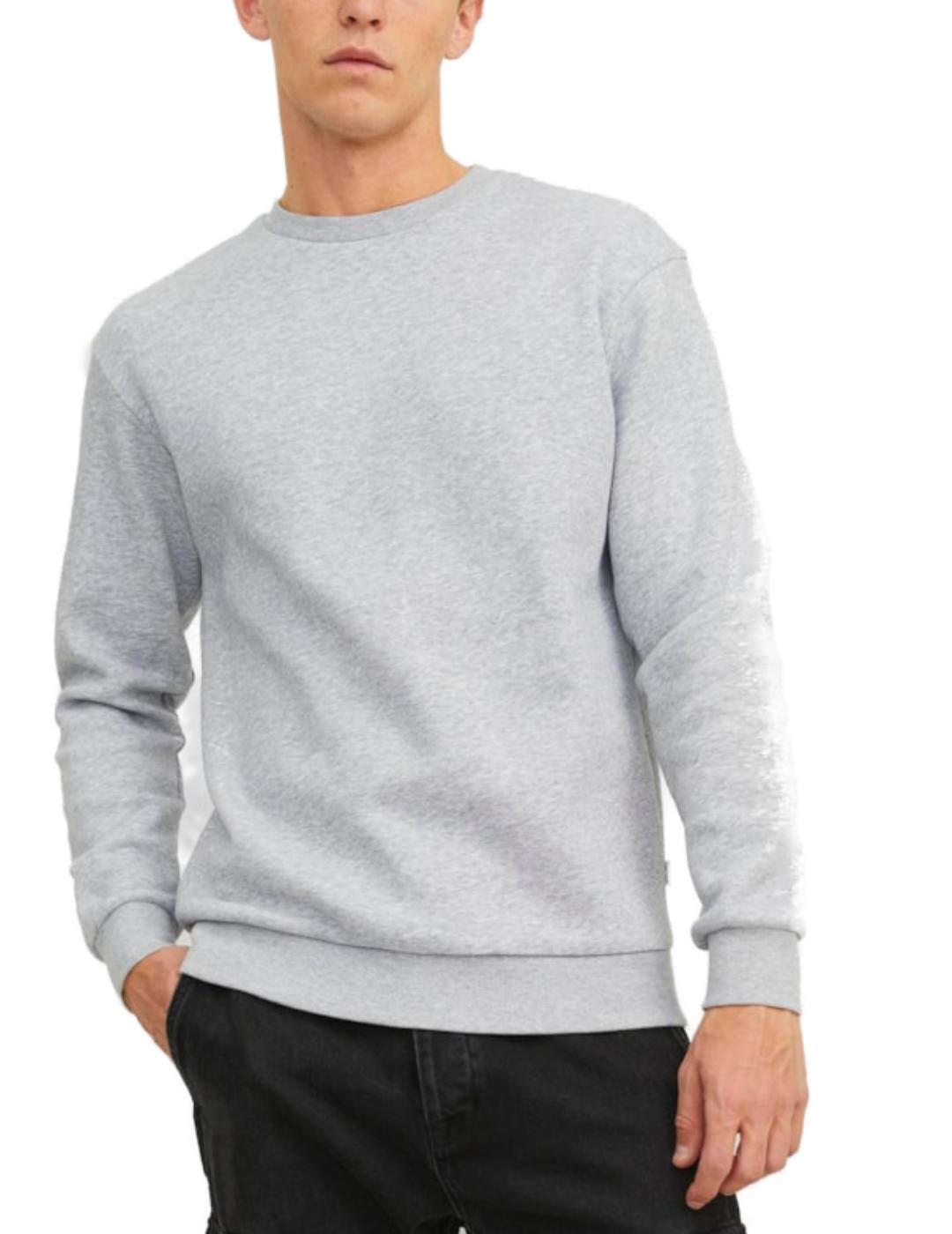 Sudadera Jack&Jones Radley gris claro jaspeado para hombre