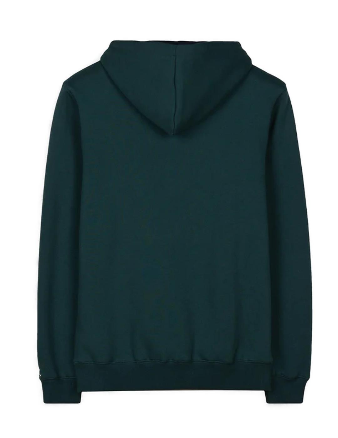 Sudadera Harper Retro capucha verde oscuro y capucha hombre