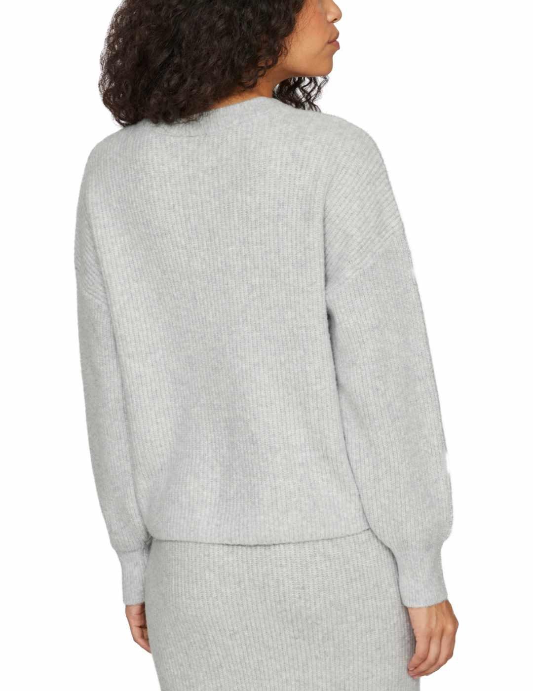 Jersey Vila Kachel punto gris de lana para mujer