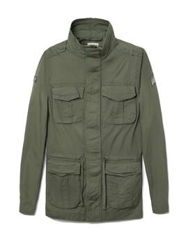 Chaqueta Silbon militar verde militar regular para hombre