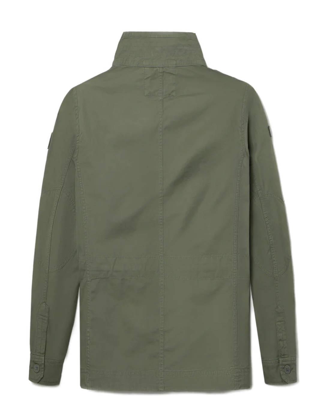 Chaqueta Silbon militar verde militar regular para hombre