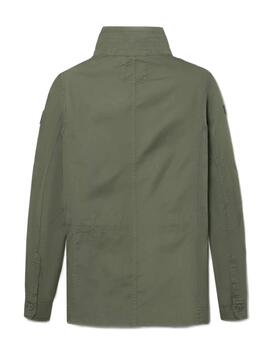 Chaqueta Silbon militar verde militar regular para hombre