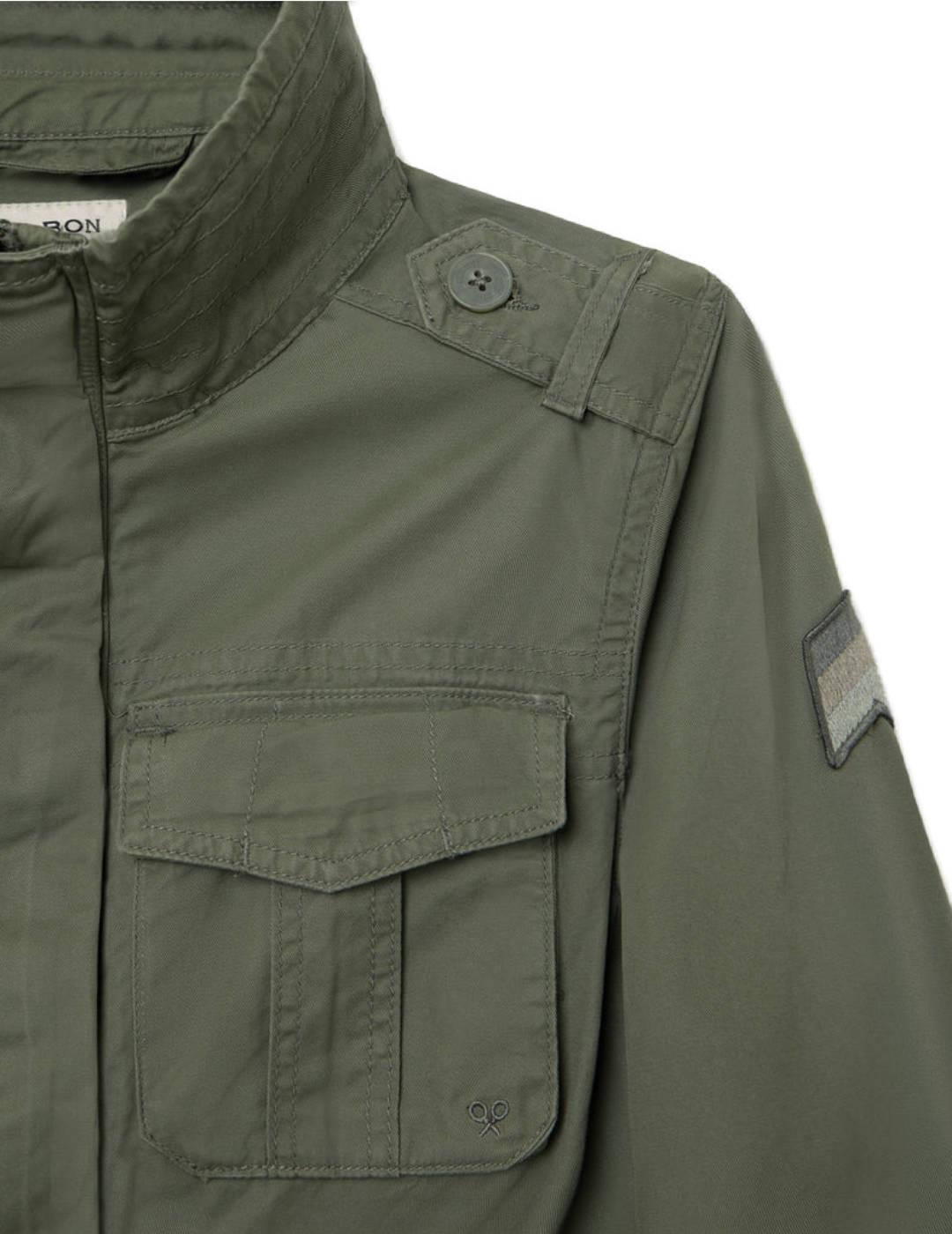 Chaqueta Silbon militar verde militar regular para hombre