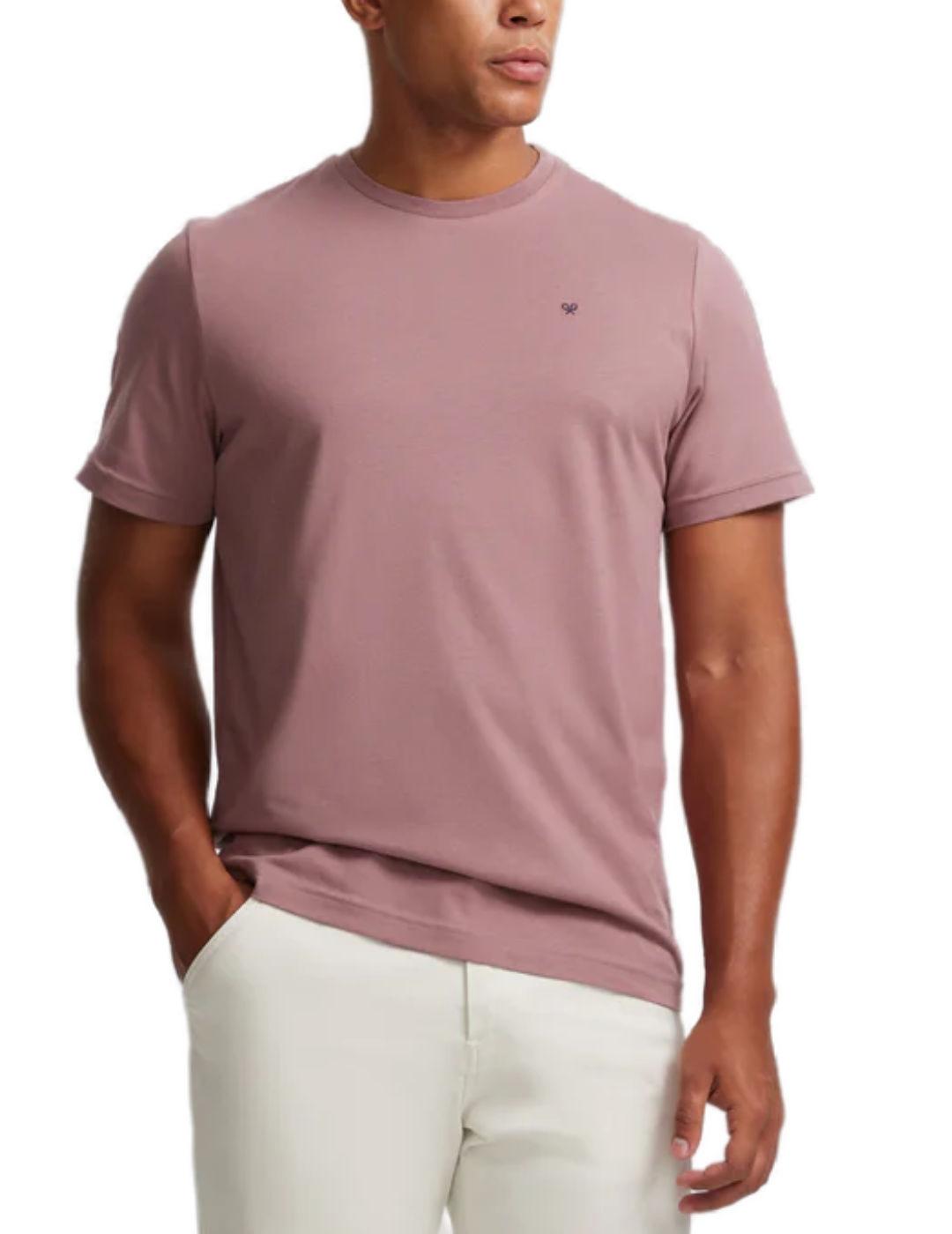 Camiseta Silbon minilogo burdeos básica manga corta hombre