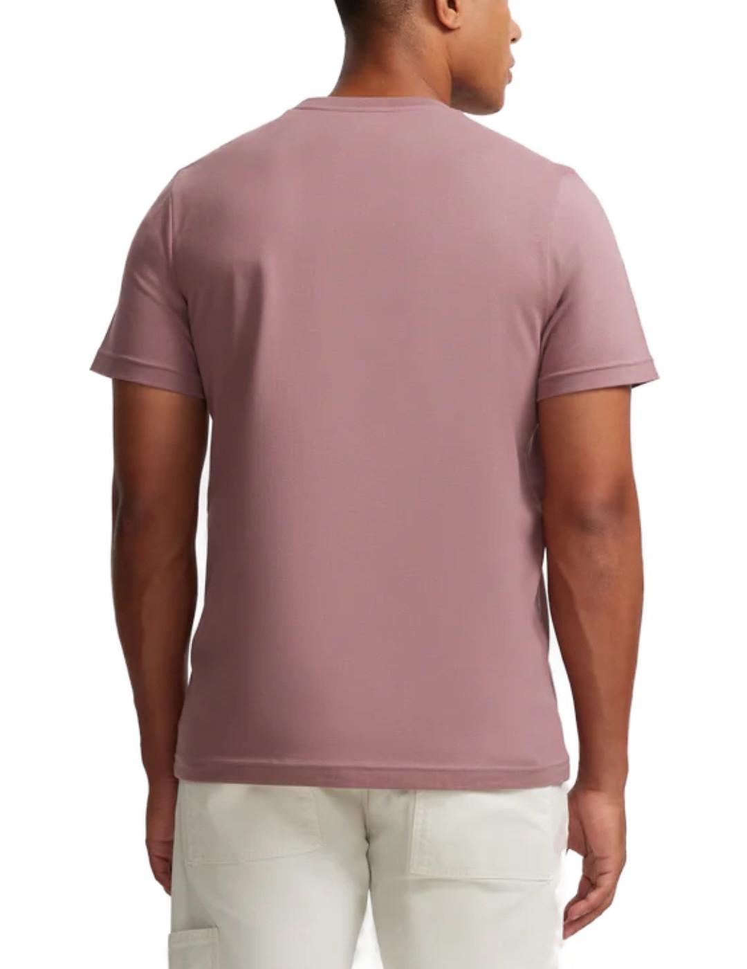 Camiseta Silbon minilogo burdeos básica manga corta hombre