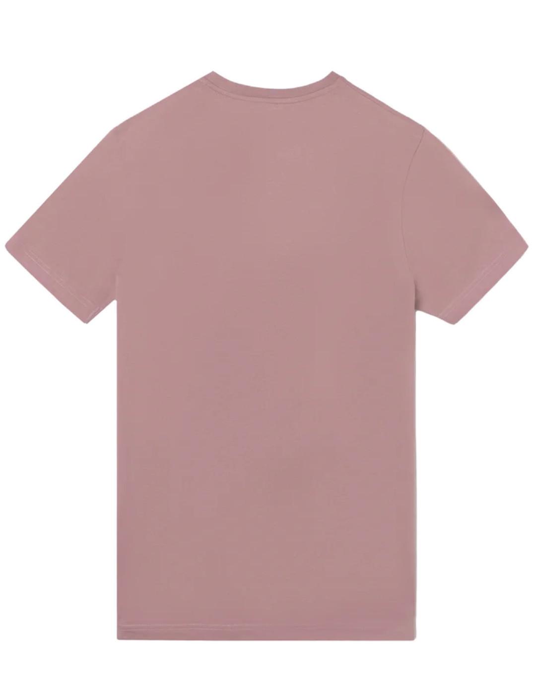 Camiseta Silbon minilogo burdeos básica manga corta hombre