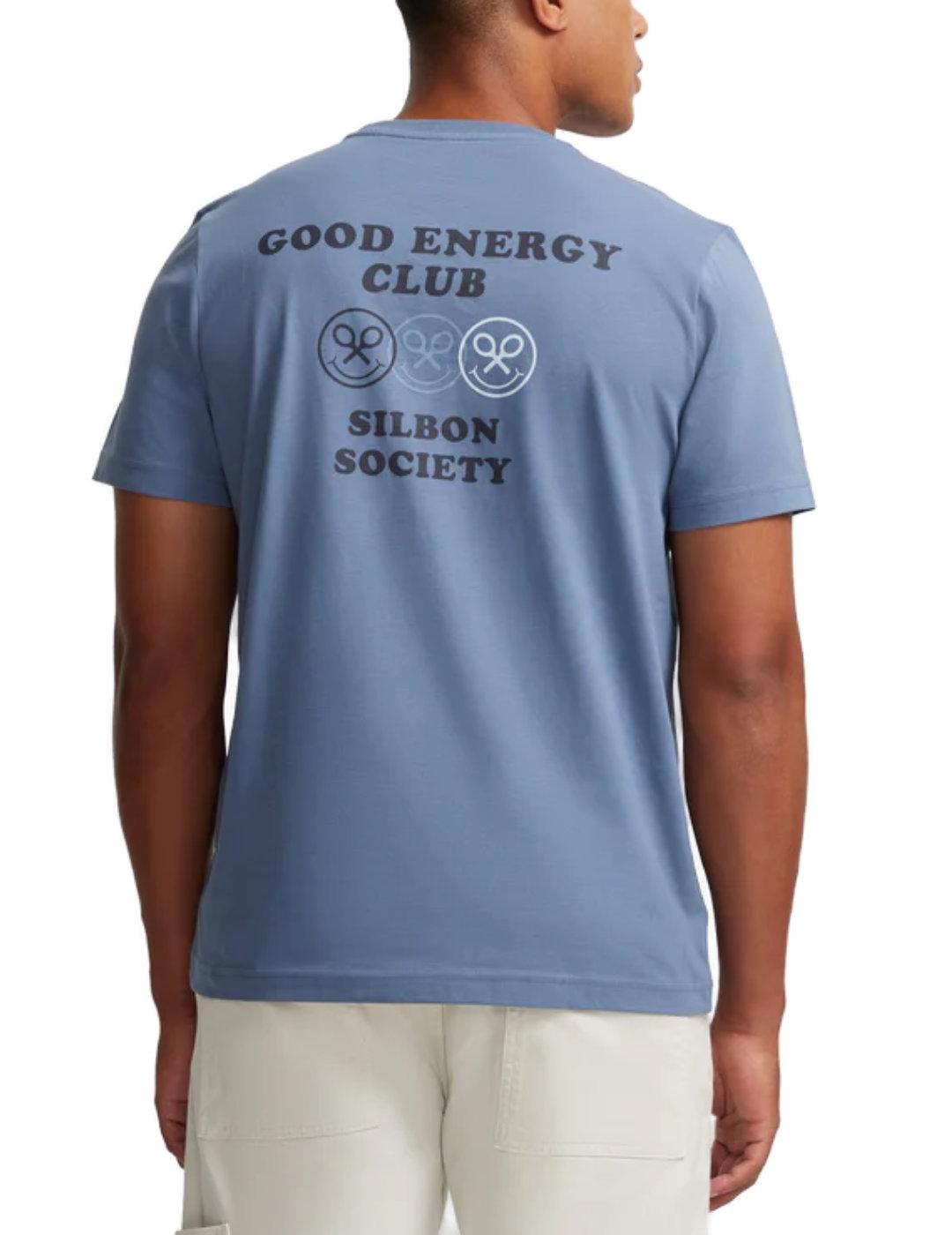 Camiseta Silbon good energy club azul manga corta de hombre