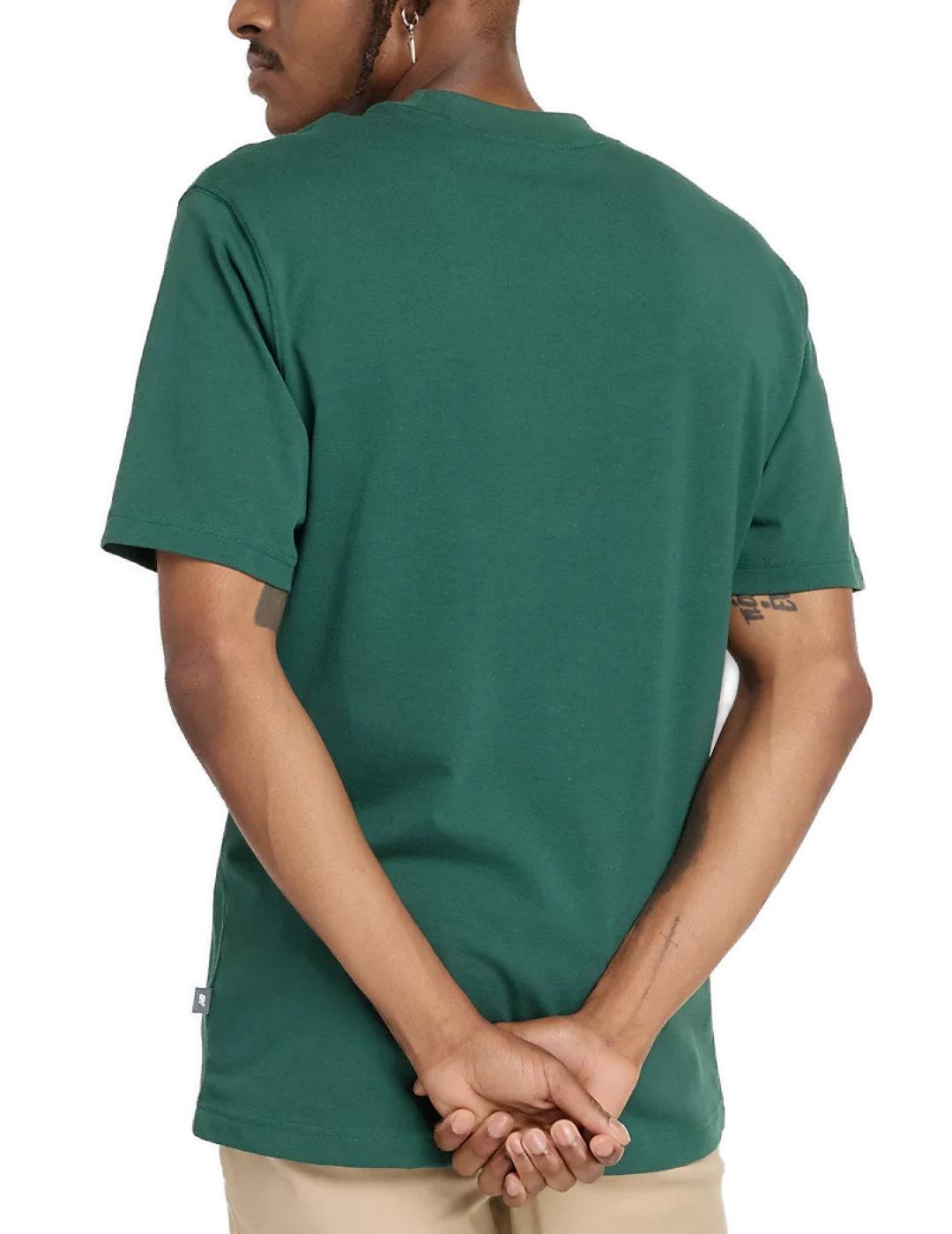 Camiseta New Balance Relaxed verde manga corta para hombre