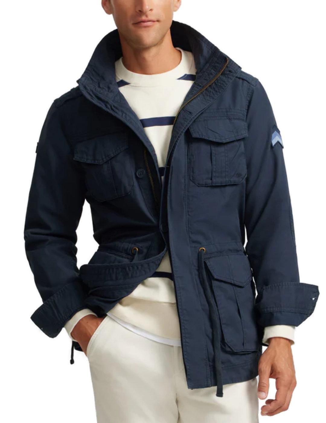 Chaqueta Silbon militar azul marino regular fit para hombre