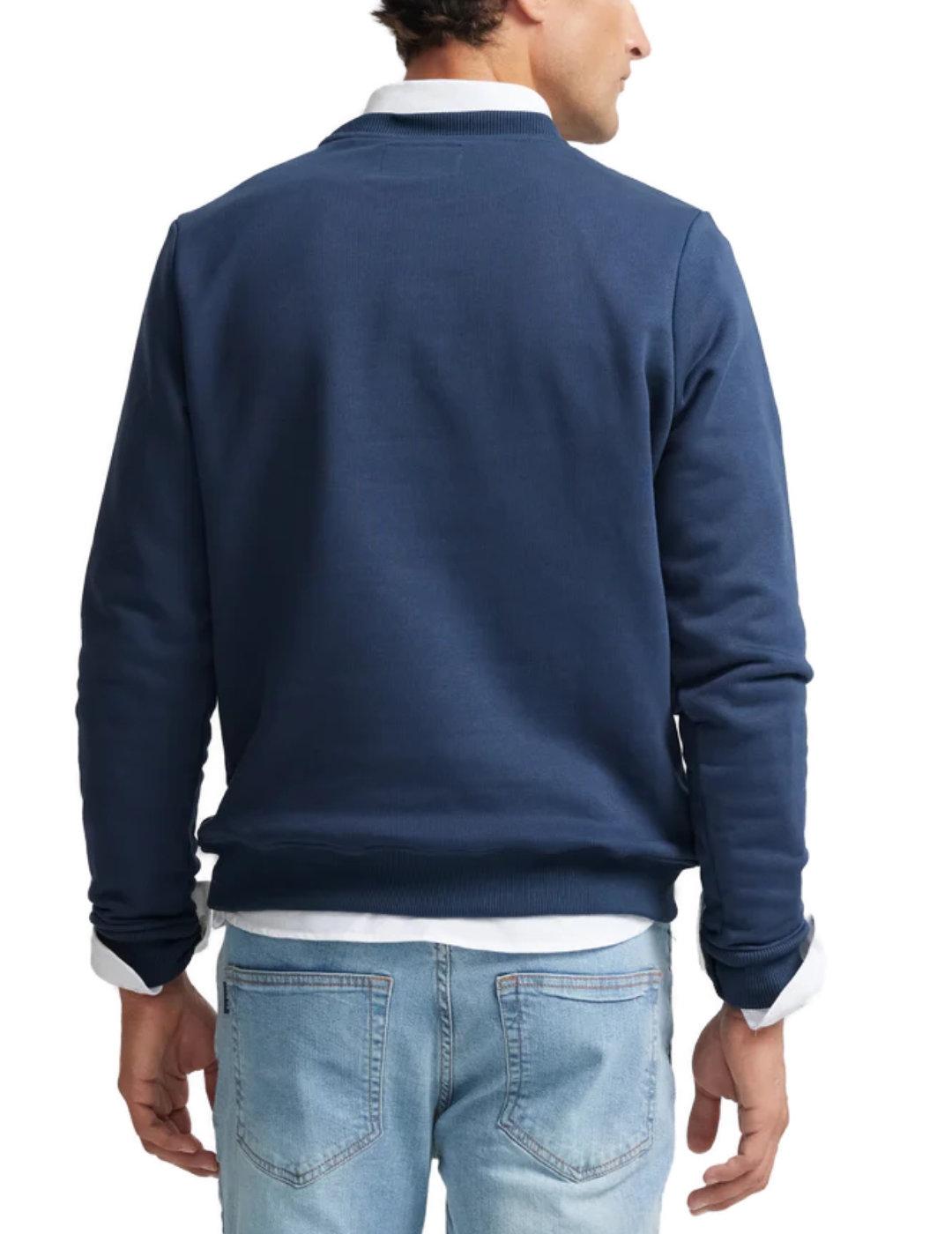 Sudadera Silbon minilogo azul marino sin capucha para hombre