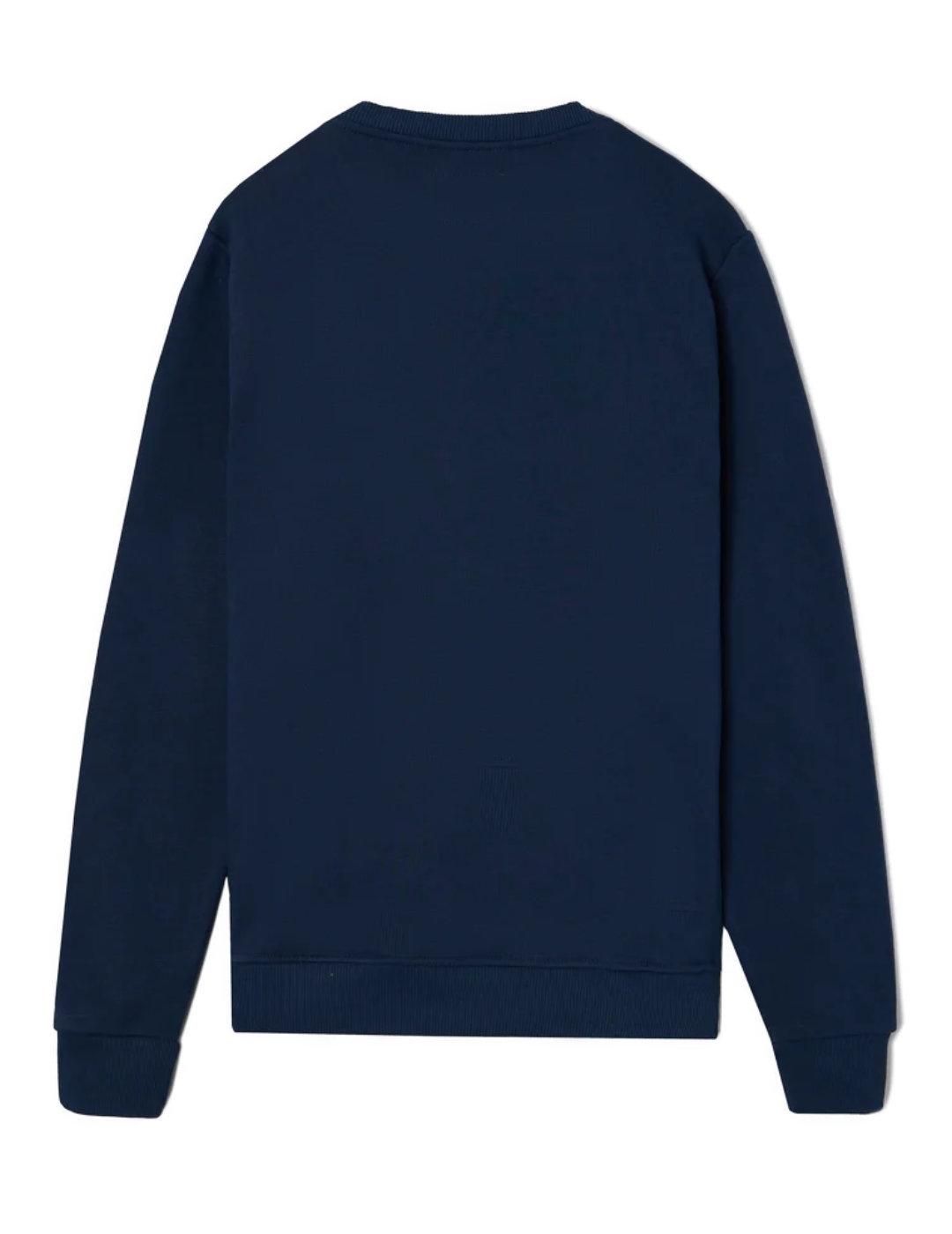 Sudadera Silbon minilogo azul marino sin capucha para hombre